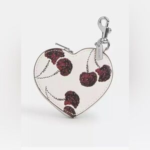 Coach 🆕 Heart Bag Charm
With Cherry Print